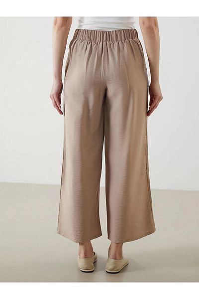 LC Waikiki Wide Leg Women's Trousers with Elastic Waist