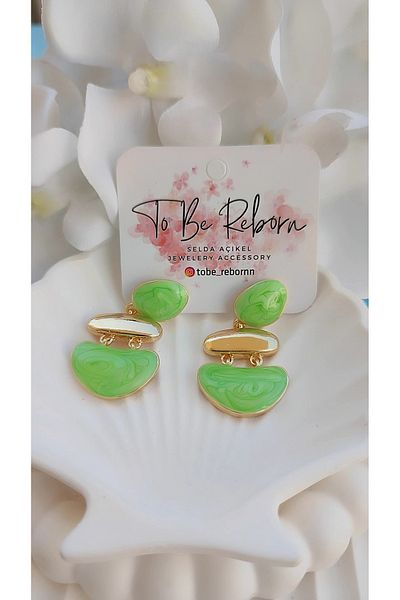 To Be Reborn Steel Enamel Earrings New Season Trend Models