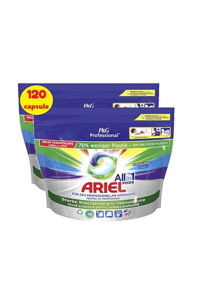 Ariel Detergent rufe automat Ariel Professional Color Protect All in One Pods, 2x60 capsule, 120 spalari