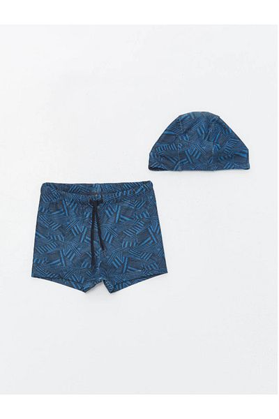 LC Waikiki LCW Kids Navy Blue Quick Dry Αντηλιακή προστασία για αγόρια μπόξερ μαγιό και μπουκί