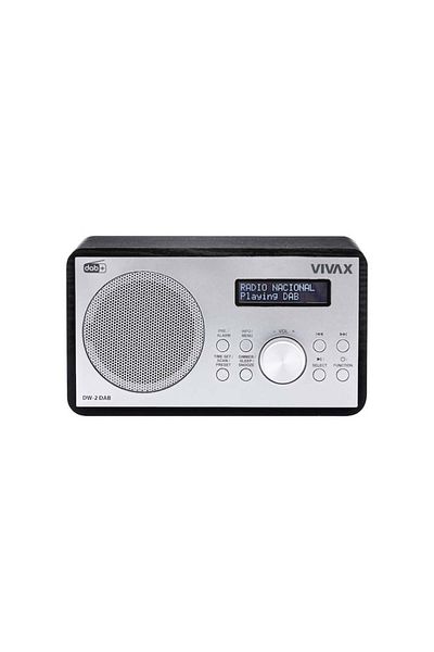 Vivax Oliva Vivax DW-2 DAB clock radio, 5W, FM, DAB+, Bluetooth, LED, 30 preset stations, wooden case, black