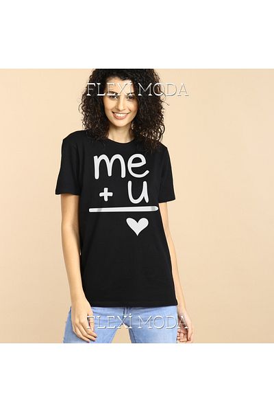 Hunors Sportswear & Company Me+U, for Couples Themed Lover Couple Combination Oversize 2-Piece T-Shirt