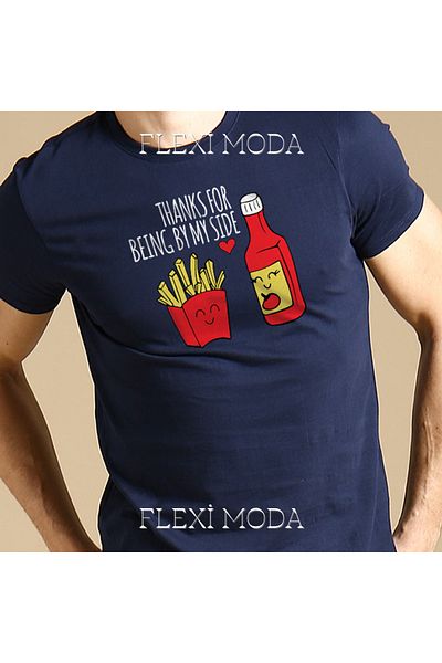 Hunors Sportswear & Company By My Side, Couples Written Lover Couple Combinație Tricou oversize din 2 piese