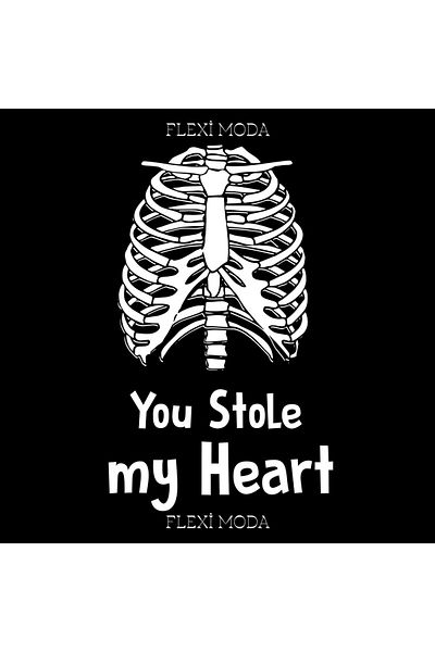 Hunors Sportswear & Company You Stole My Heart Combo Tee Scris pentru cuplu de îndrăgostiți Combinație de tricou supradimensionat din 2 piese