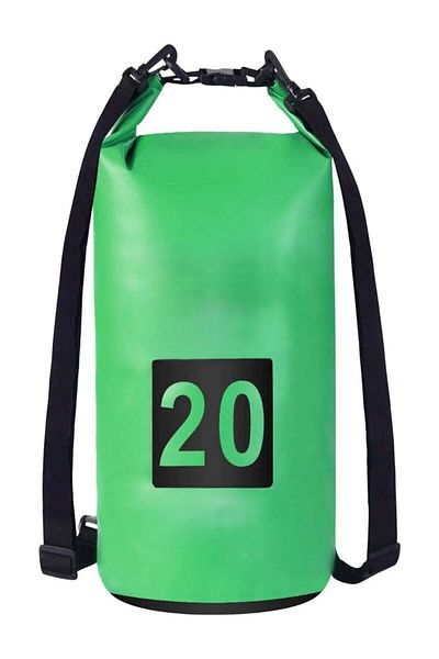 huitich 20L Fruit Green Double-Strap Waterproof Outdoor Sport PVC Bag