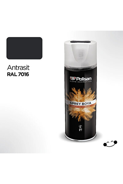 Polisan Akrilik Antrasit Sprey Boya 400 ml - RAL 7016