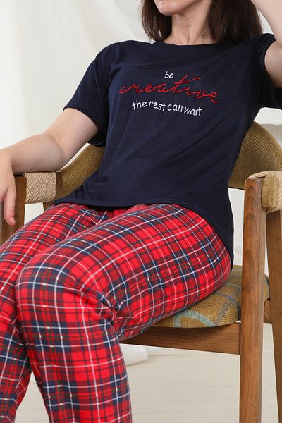 FAMES PİJAMA Yazlik Lycra Comfortable Women's Pajama Set