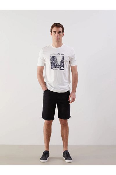 LC Waikiki Crew Neck Printed Combed Cotton Men's T-Shirt