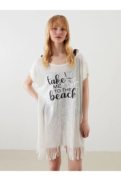 LC Waikiki Γυναικείο φόρεμα παραλίας με λαιμόκοψη