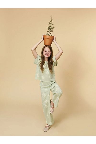 LC Waikiki Square Collar Girl's Blouse and Pants
