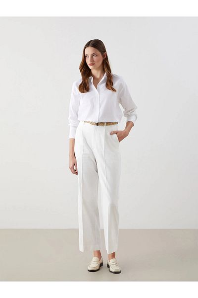 LC Waikiki Belted Waist Carrot Cut Women's Trousers