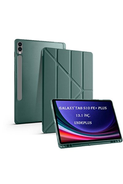 UnDePlus Samsung Galaxy Tab S10 FE+ Plus Kılıf Kalem Bölmeli Trifolding Case X620 X626
