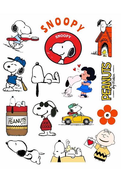 MS Major Selection Snoopy Peanuts Laptop Notebook Phone Case Sticker Pack