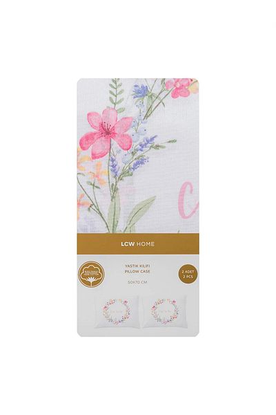 LC Waikiki Flower Printed Pillow Case 2 Piece 50X70 cm