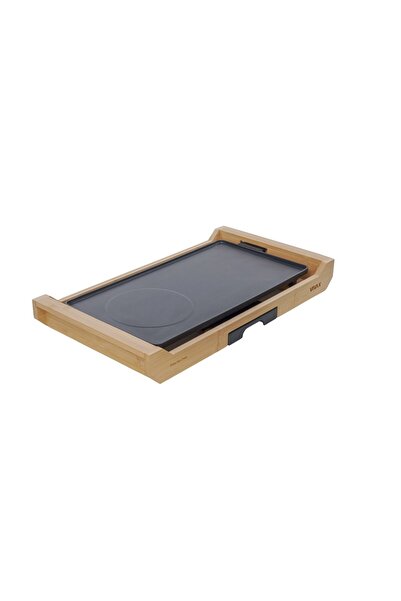 Vivax Oliva Vivax EG-4020HZ electric grill, 2200 W, Removable thermostat, Hob surface, Bamboo wood casing