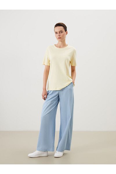 LC Waikiki Pantaloni de damă LCW Wideleg cu talie elastică