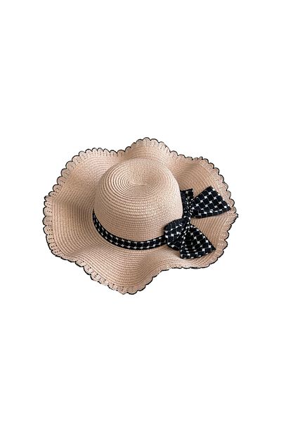 MUK's Beauty Tools Bow Daisy Model Women's Straw Hat Beach Hat