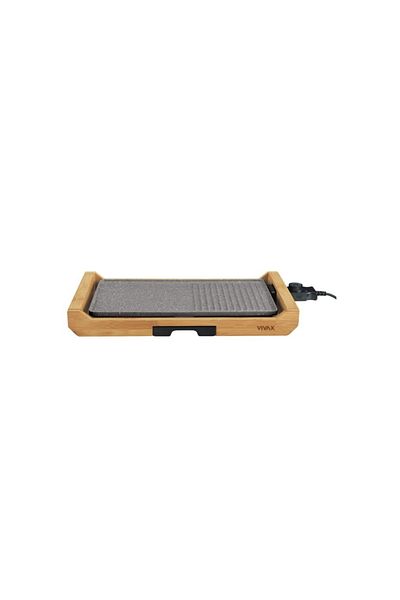 Vivax Oliva Vivax Electric Grill, Eg-4020b, Adjustable Temperature, Removable Drain Tray, Bamboo Housing, 1800w