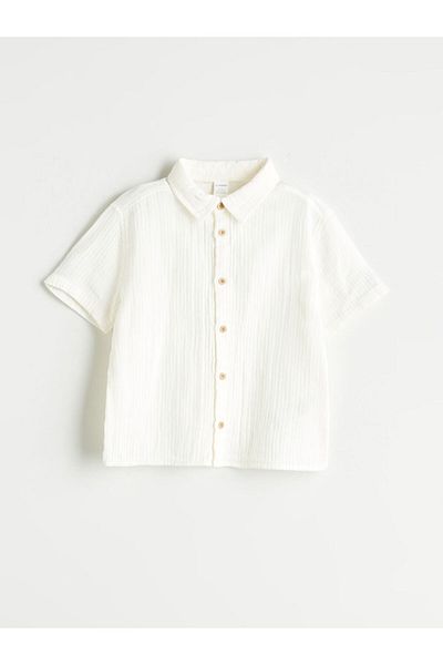 LC Waikiki Khaki Basic Boy's Shirt
