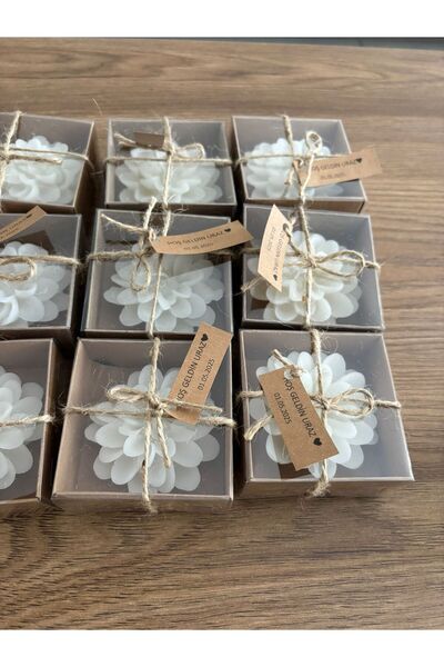 Aydina Lumiere Hediyelik Lotus Mum, Düğün Nikah Nişan Söz Doğum Kına Bride To...