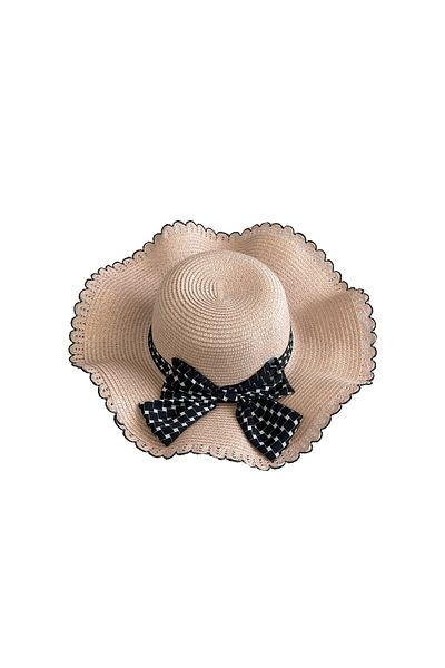 MUK's Beauty Tools Bow Daisy Model Women's Straw Hat Beach Hat