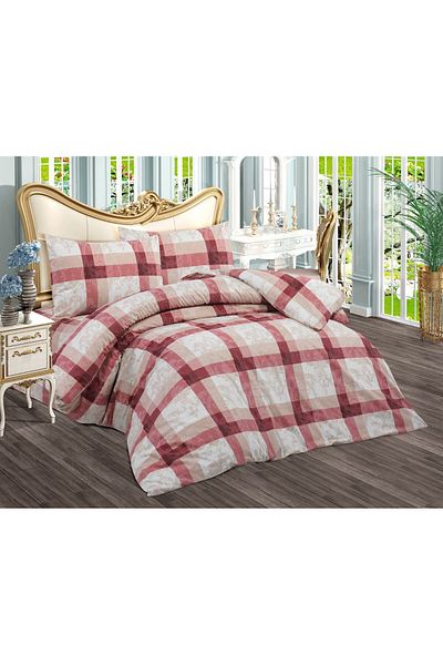 asiltr 100% Cotton Double Duvet Cover Set 4 Pieces.
