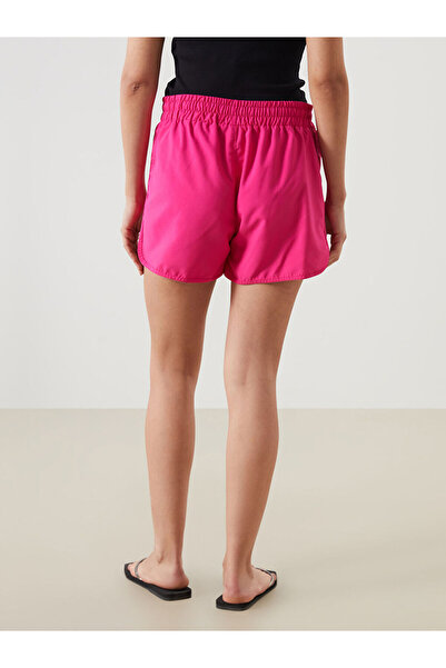 LC Waikiki Φούξια γυναικείο σορτς κολύμβησης με ελαστική μέση