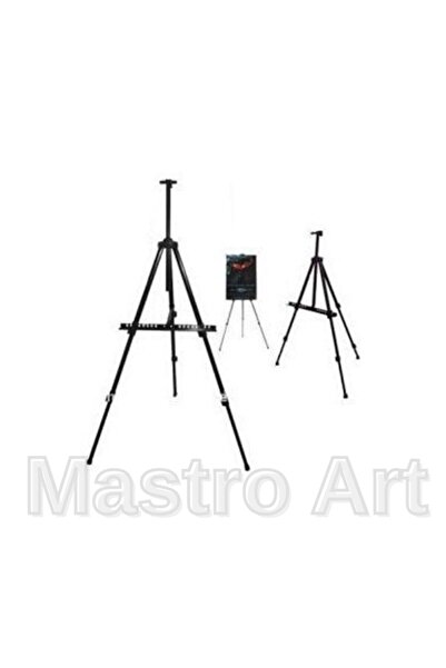Mastro Art Metal Portatif Özel Siyah Bez Korumalı Çantalı Şövale, Tripod Şöva...
