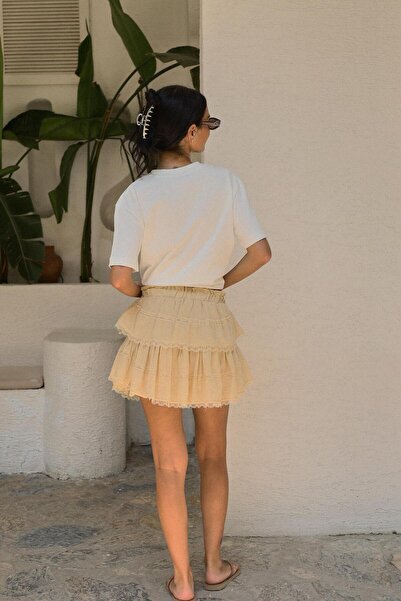 South Coast Yellow Ruffle Shorts Skirt