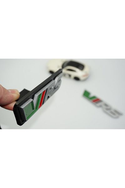 DK Tuning Skoda VRS Μπροστινό κλείστρο Πορτμπαγκάζ Γκρι Πράσινο Κόκκινο Σετ λογότυπου