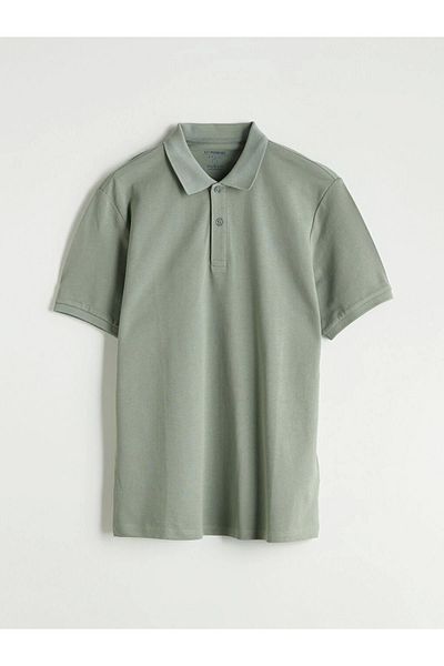 LC Waikiki Lc Waiki Standard Fit 100% Cotton Pique Fabric Polo Neck T-Shirt