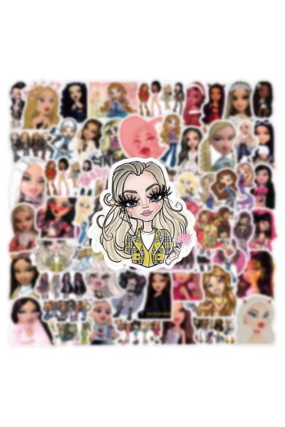 MS Major Selection Bratz Girl Notebook Water Bottle Laptop Notebook Tablet Phone Case Sticker Set