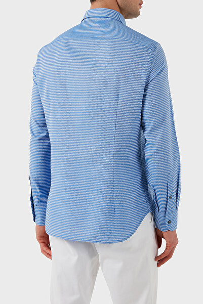 Emporio Armani % 100 Pamuk Regular Fit Düğmeli Uzun Kollu Gömlek Erkek GÖMLEK EM001537 AF14341 F9060