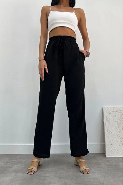 LC Waikiki Lc Waiki 100% Linen Quality Women's Bottom Sweatpants Wide Fit Relaxed Fit Baggy Pants