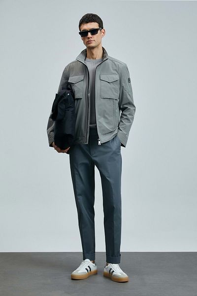 Lufian 111190339 Plus Smart Ανδρικό Παντελόνι Chino Slim Fit Ανδρικό Παντελόνι Πράσινο