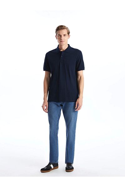 LC Waikiki Lc Waiki Standard Fit 100% Cotton Pique Fabric Polo Neck T-Shirt