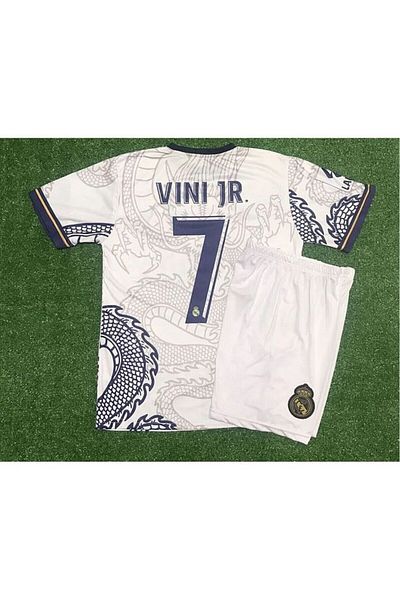 Lion Spor Vinicius Jr. Προσαρμοσμένο σχέδιο R'eal M'adrid White Dragon Παιδική φανέλα37536362