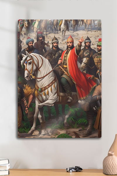 DekorHane Metal Baskı - Fatih Sultan Mehmet Han, 1453 Osmanlı Dekoratif Tablo