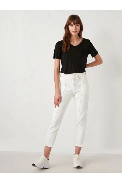 LC Waikiki Lc Waiki Women's Black T-Shirt V Neck Solid Short Sleeve Basic from Your Fashion Style