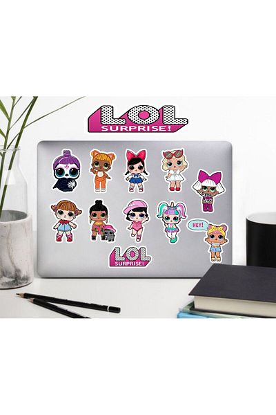 MS Major Selection L.O.LSurprise!Notebook Water Bottle Laptop Notebook Tablet Phone Case Sticker Set