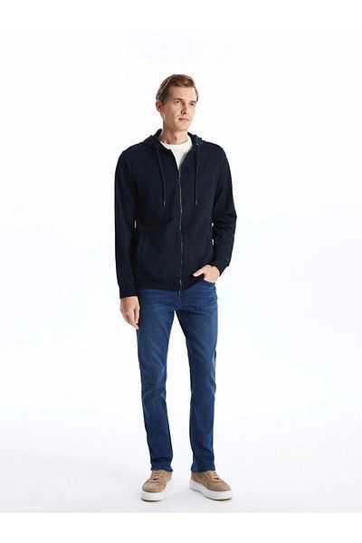 LC Waikiki Lc Waiki Basic Hooded Long Sleeve Men's Zip Sweatshirt