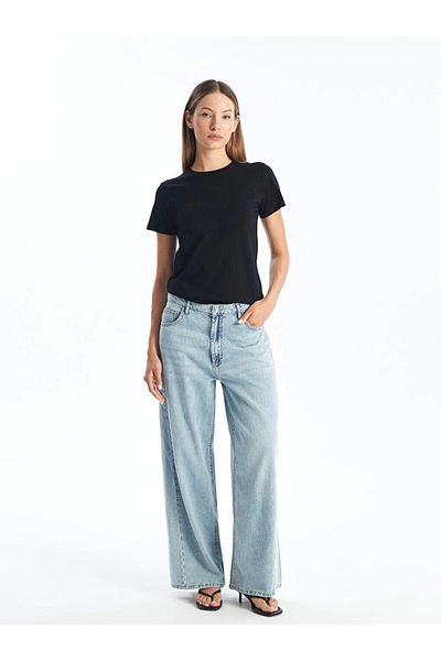 LC Waikiki Lc Waiki Crew Neck Plain Short Sleeve Women's T-Shirt