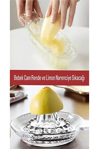 MorBebe Lüx Bebekler Için Ek Gıda Limon ve Narenciye Sıkacağı ve Cam Elma Ren...