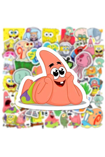 MS Major Selection SpongeBob SquarePants Notebook Water Bottle Laptop Notebook Tablet Phone Case Sticker Set