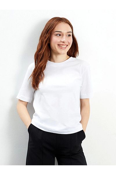 LC Waikiki Lc Waiki Petite Crew Neck Plain Short Sleeve Women's T-Shirt