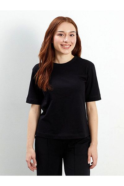 LC Waikiki Lc Waiki Dream Petite Crew Neck Plain Short Sleeve Women's T-Shirt