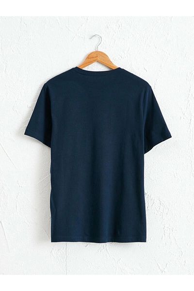 LC Waikiki Lc Waiki Men's Navy Blue T-Shirt Crew Neck Basic Short Sleeve Cotton Basic from Your Fashion Style