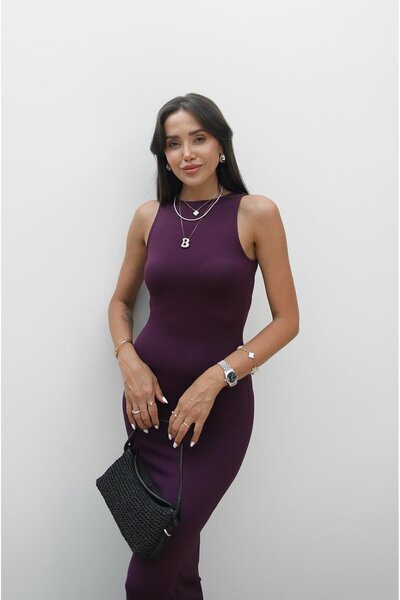 Havoş Základní šaty Purple Gatherer