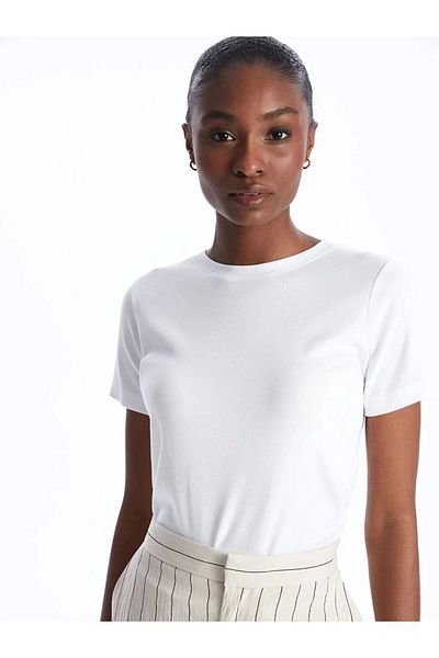LC Waikiki Lc Waiki Vision Crew Neck Plain Short Sleeve Women's T-Shirt