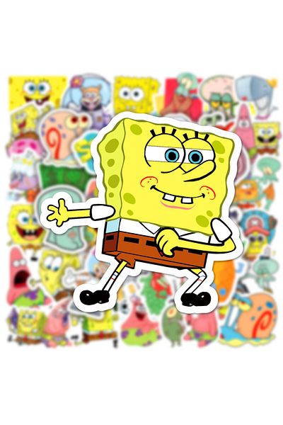 MS Major Selection SpongeBob SquarePants Notebook Water Bottle Laptop Notebook Tablet Phone Case Sticker Set